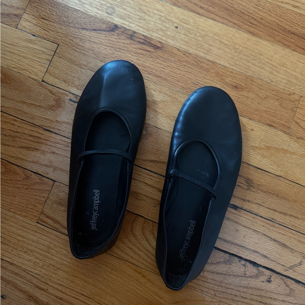 Jeffrey Campbell Black Mary Jane Flats